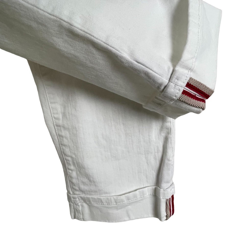 NYDJ Size 6 White Crop Pants Cuffed‎ Stretch Jeans Not Your Daughter's Jeans - Picture 2 of 5